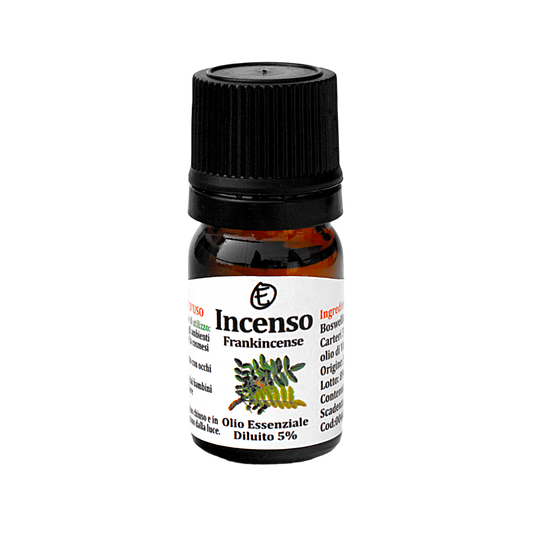 Incenso olio essenziale diluito 5% in olio di Vinaccioli 5 ml, o incenso Olibano (Frankincense)